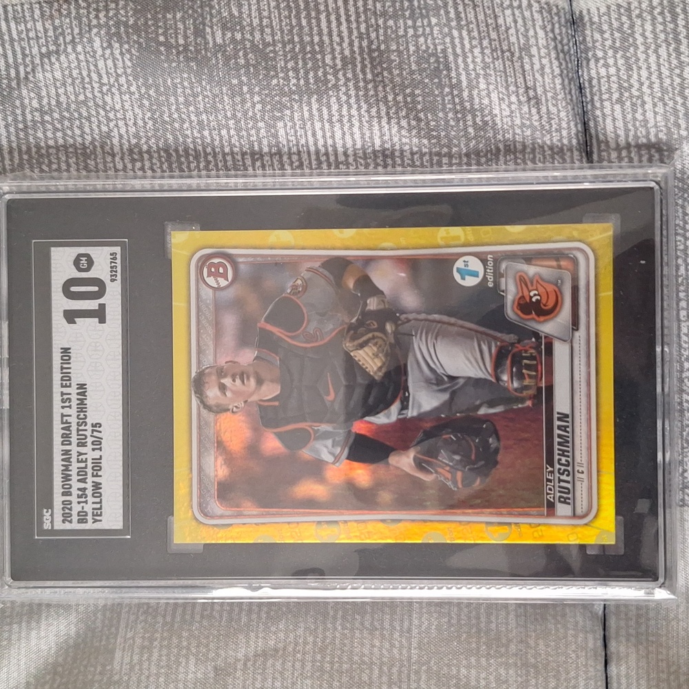 Adley Rutchman rookie ssp /75 yellow foil sp